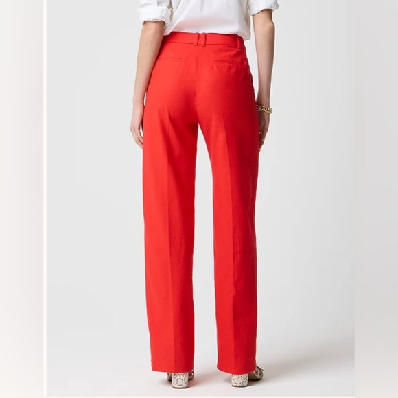 NWT J. Crew orange Wide Leg Linen blend trousers - Picture 4 of 9
